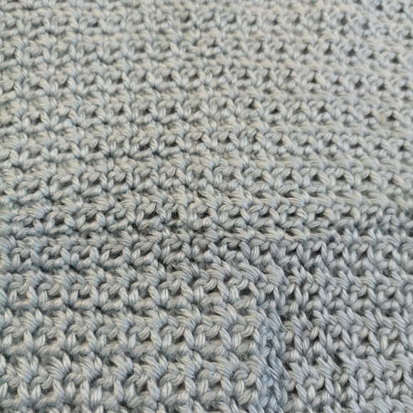 VINTAGE Handmade Orange Teal and Maroon Loose Knit Crochet Pullover Sweater - Picture 4 of 10